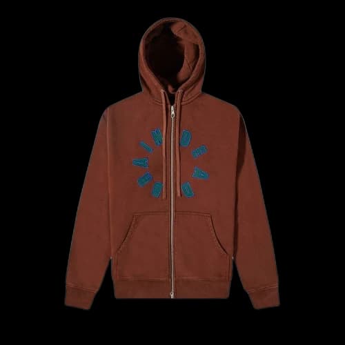 Brain Dead Collegiate Zip Hoodie 'Chocolate'