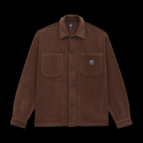 Brain Dead Polar Fleece Climber Shirt 'Chocolate'
