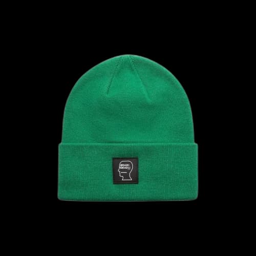 Brain Dead Logo Head Wool Beanie 'Kelly Green'