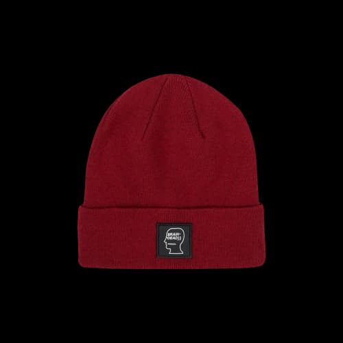 Brain Dead Logo Head Wool Beanie 'Maroon'