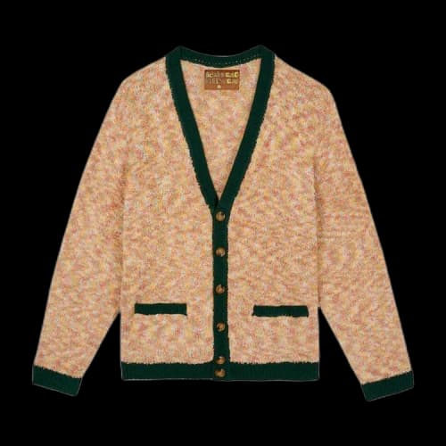 Brain Dead Teddy Fur Striped Cardigan 'Cream'