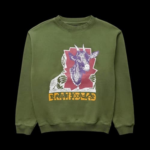Brain Dead Goat Lady Crewneck 'Green'