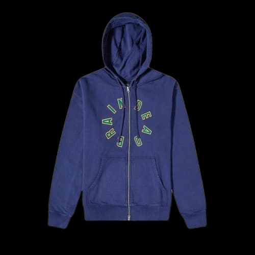 Brain Dead Collegiate Zip Up Hoodie 'Navy'