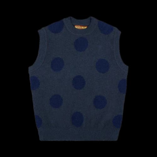 Brain Dead Teddy Fur Dot Knit Sweater Vest 'Navy'