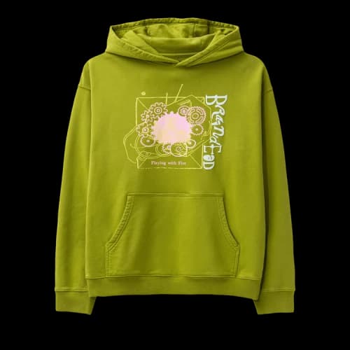 Brain Dead Playing With Fire Hoodie 'Olive'