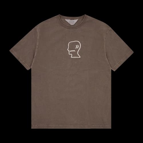 Brain Dead Heavyweight 3D Logohead Tee 'Brown'