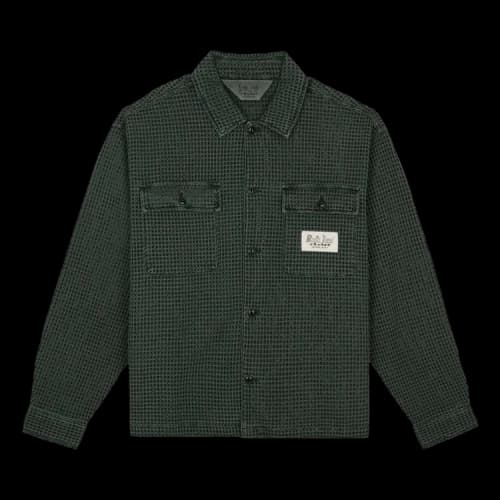Brain Dead Waffle Button Up 'Dark Green'