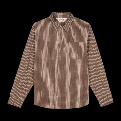 Brain Dead Organic Placket Shirt 'Brown'