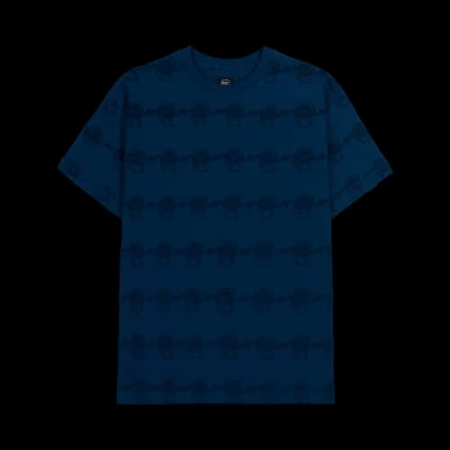 Brain Dead Running Head Textured Stripe Short-Sleeve 'Navy'