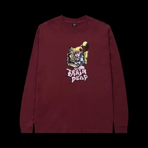 Brain Dead Bubblegum Shorty Long-Sleeve 'Maroon'