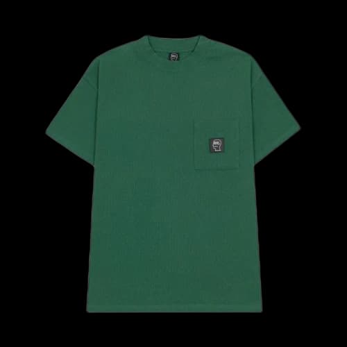 Brain Dead Heavyweight Jersey Mockneck Pocket-Shirt With PVC 'Green'