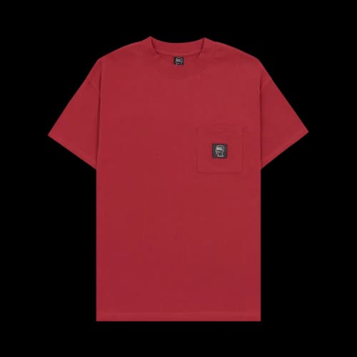 Brain Dead Heavyweight Jersey Mockneck Pocket-Shirt With PVC 'Berry'