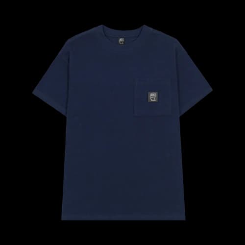 Brain Dead Waffle Knit Mockneck Pocket-Shirt With PVS 'Navy'