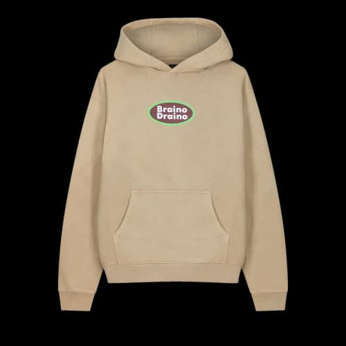 Brain Dead Braino Draino Hooded Sweatshirt 'Tan'