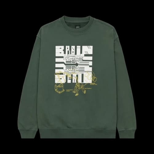Brain Dead Tutorials Crewneck Sweatshirt 'Green'