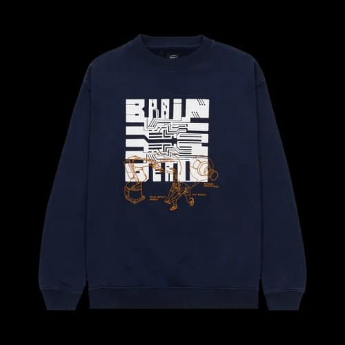 Brain Dead Tutorials Crewneck Sweatshirt 'Navy'