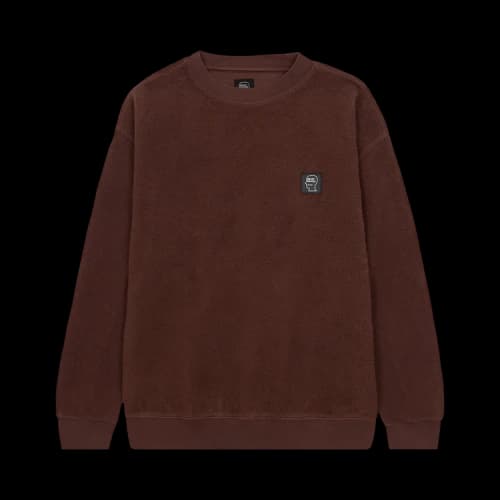 Brain Dead Reverse Fleece Crewneck Sweatshirt 'Chocolate'