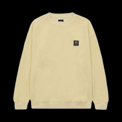 Brain Dead Reverse Fleece Crewneck Sweatshirt 'Lemon'