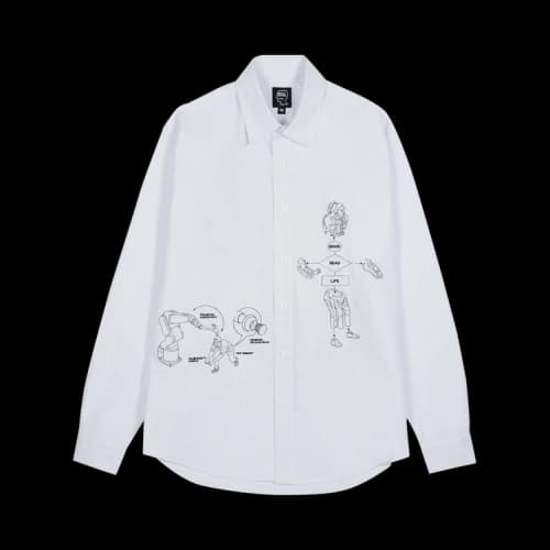 Brain Dead Tutorials Poplin Button Up Shirt 'White'