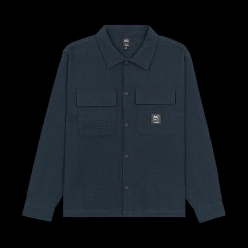 Brain Dead Waffle Snap Front-Shirt 'Navy'