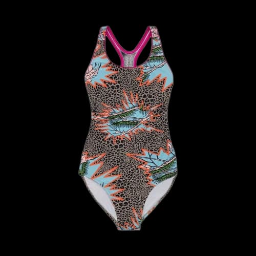 Brain Dead One Piece Swimsuit 'Mutated Cheetah'