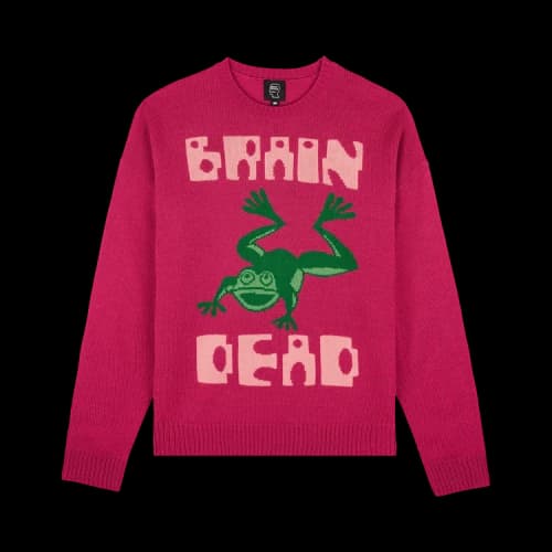 Brain Dead Frogger Sweater 'Fuchsia'