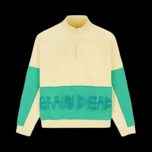 Brain Dead Gastromaniac Overlay Half-Zip Jacket 'Lemon'