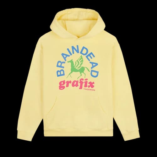 Brain Dead Grafix Hoodie 'Lemon'
