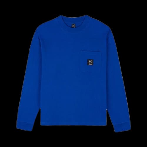 Brain Dead Core Mockneck Waffle Long-Sleeve 'Blue'