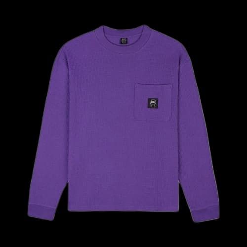 Brain Dead Core Mockneck Waffle Long-Sleeve 'Purple'