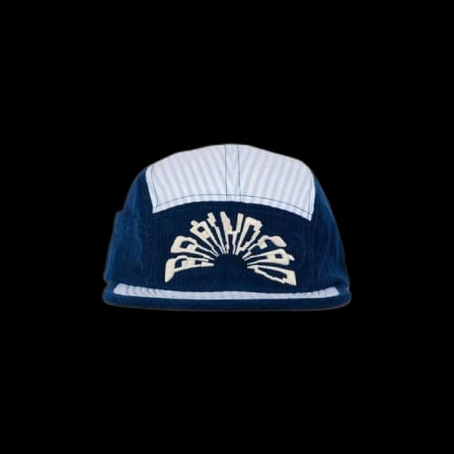 Brain Dead Maritime Seersucker 5 Panel Camp Hat 'Navy/Multicolor'