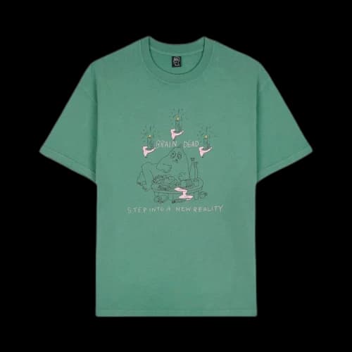 Brain Dead New Reality T-Shirt 'Green'
