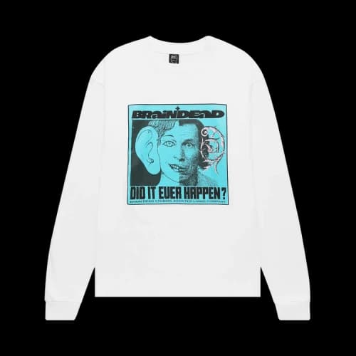 Brain Dead Did It Ever Happen Long-Sleeve 'White'