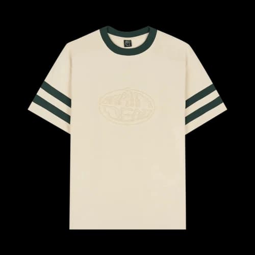 Brain Dead Embossed Worldwide Short-Sleeve Football Shirt 'Natural'