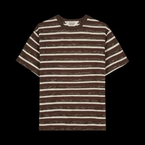 Brain Dead Casey Striped T-Shirt 'Coffee'