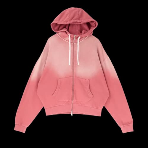 Brain Dead Padded Elbow Zip-Up Hoodie 'Brick'