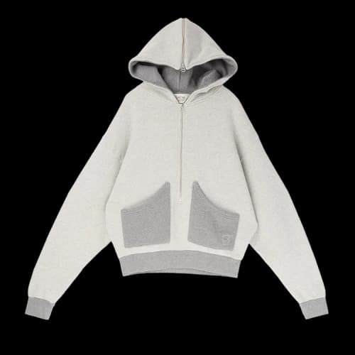 Brain Dead Zip Hoodie 'Heather Grey'