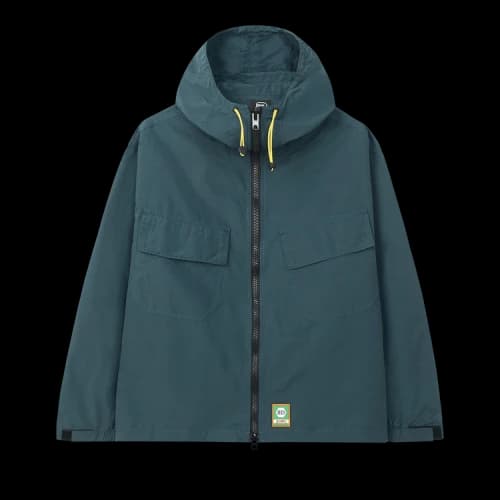 Brain Dead Zip Front Anorak 'Blue Green'