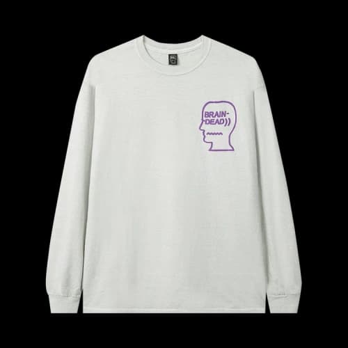 Brain Dead Vibration Long-Sleeve Tee 'Cement'