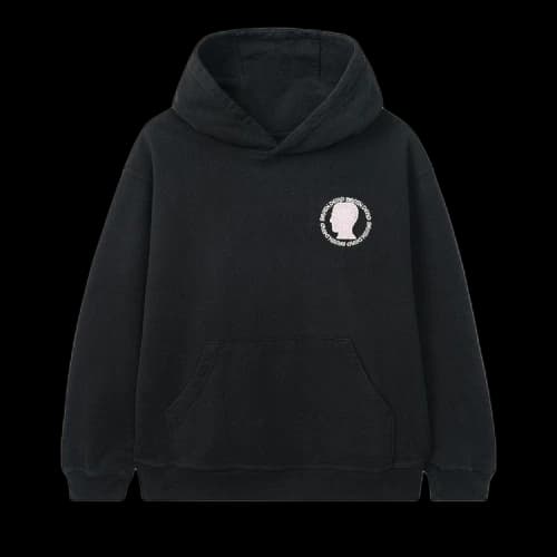 Brain Dead Speed Text Embroidered Logo Head Hooded Sweatshirt 'Washed Black'