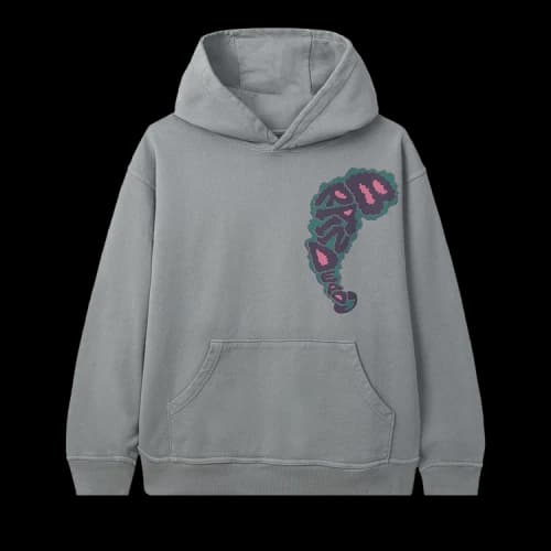 Brain Dead Will Sweeney Wizard Print Hooded Sweatshirt 'Slate'