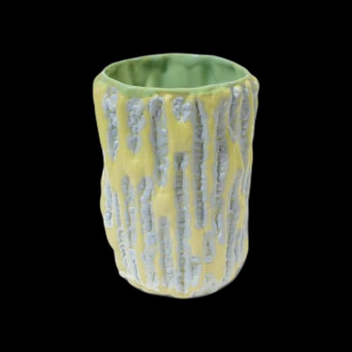 Brain Dead Hyphae Ceramic Tumbler, 'Light Green' by Joey Watson