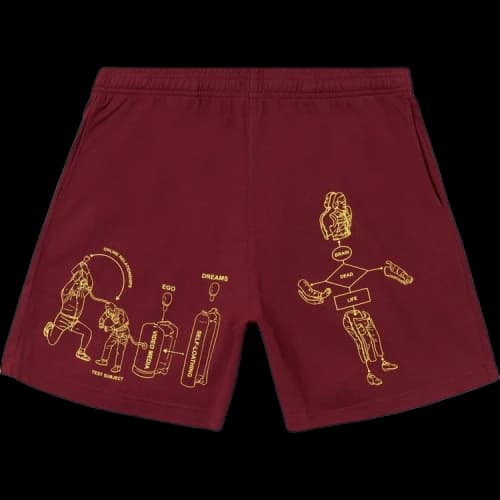 Brain Dead Tutorials Heavyweight Jersey Short 'Burgundy'