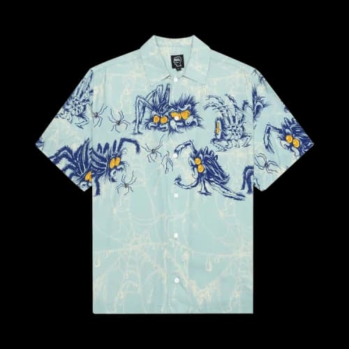 Brain Dead Horfee Spiders Rayon Shirt 'Light Blue'