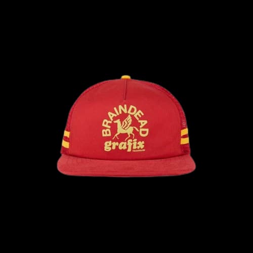 Brain Dead Grafix 5 Panel Trucker Cap 'Red'