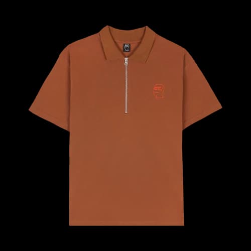 Brain Dead Dogma Half Zip Polo 'Brown'