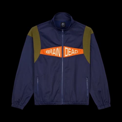 Brain Dead Alonzo Paneled Rib Track Jacket 'Navy'