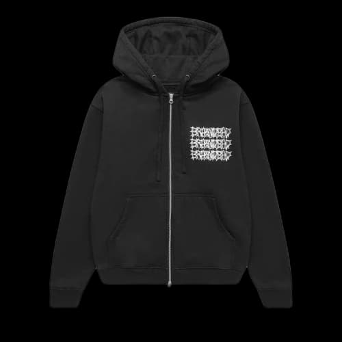 Brain Dead Jiblets Zip Up Hooded Sweatshirt 'Black'