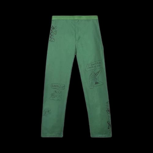 Brain Dead Hard/Software Velcro Printed Carpenter Pant 'Forest Green'