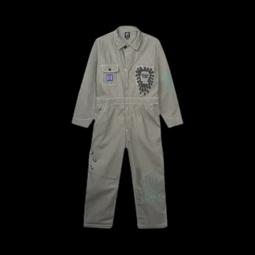 Brain Dead Printed Mechanic Jumper 'Olive Green'